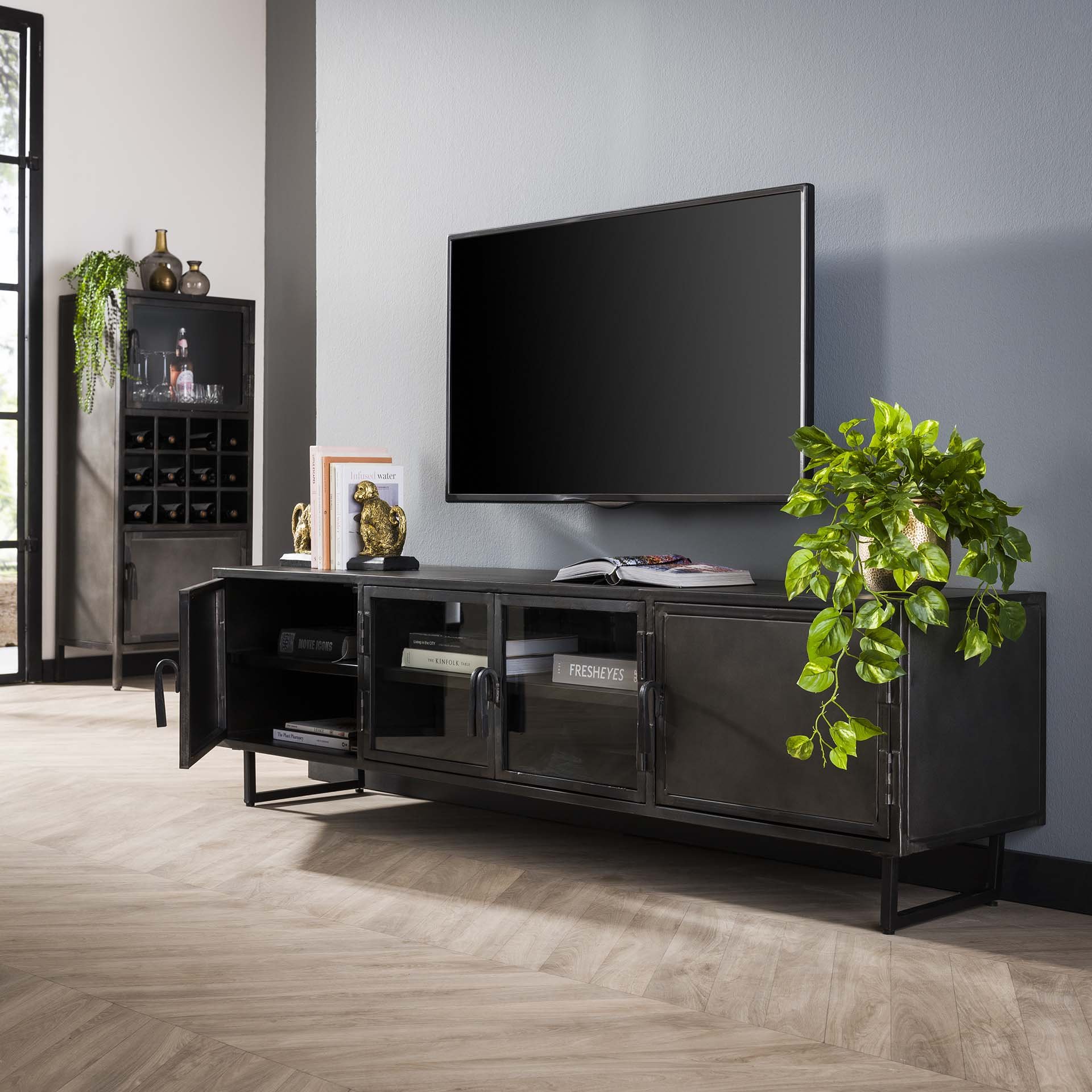 TV-meubel Rift 180 x 50 Rift metal