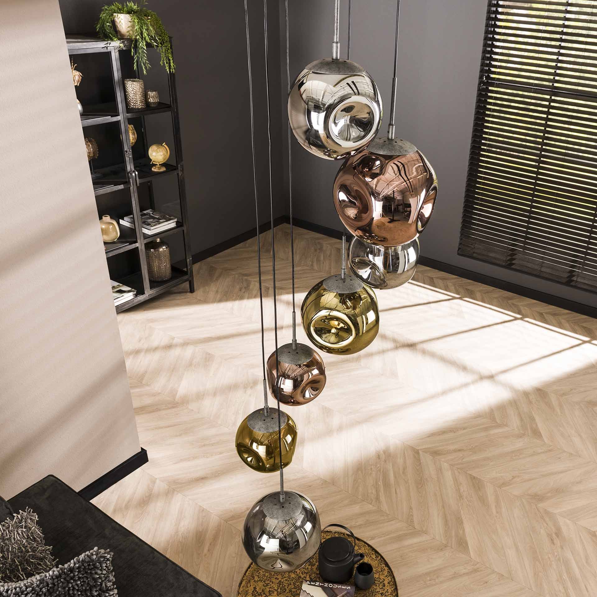 Hanglamp Stellar 7L oud zilver