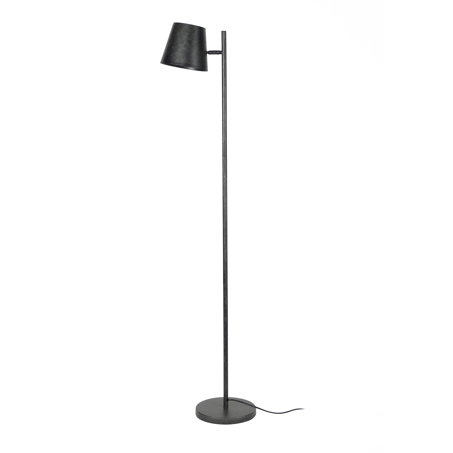 Vloerlamp 1L verstelbare metalen kap Charcoal