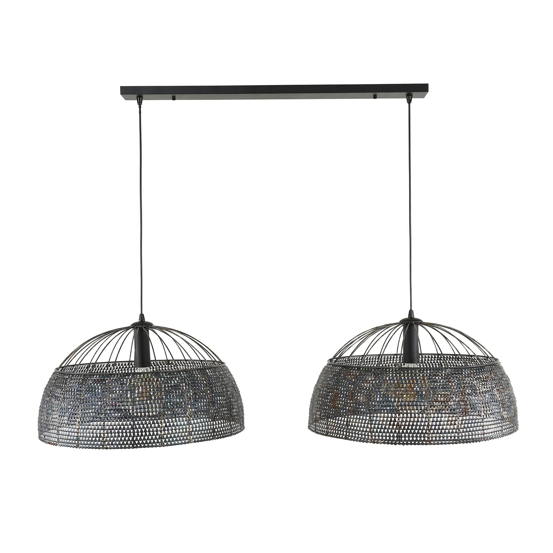 Hanglamp Armor 2L Ø60 zwart bruin