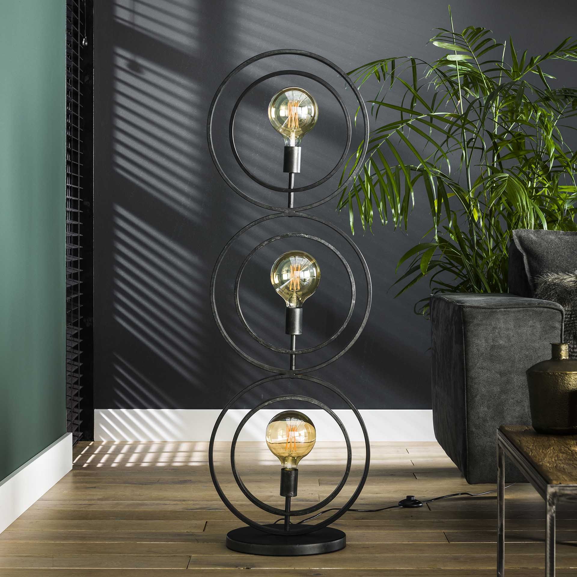Vloerlamp 3L Turn around Charcoal