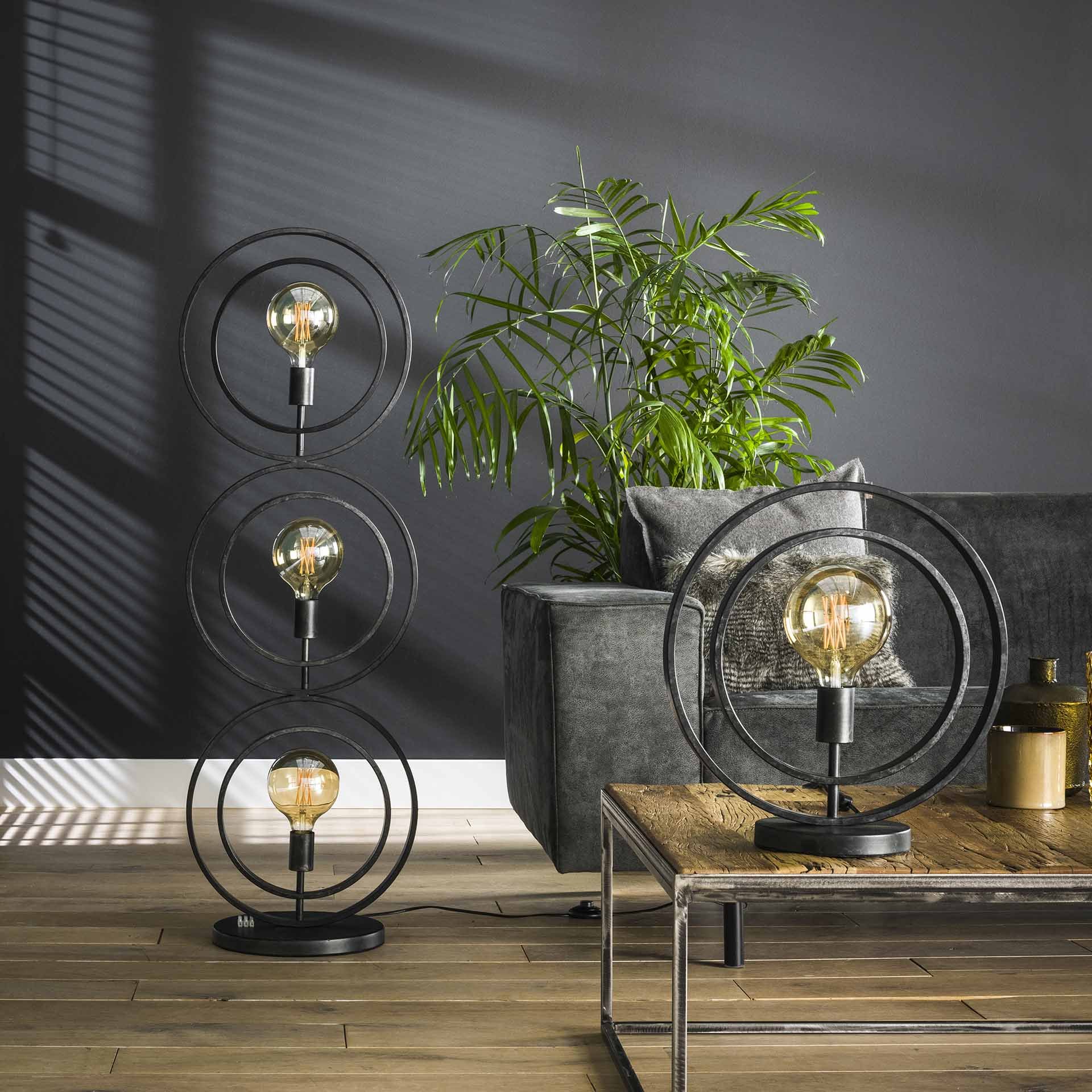 Vloerlamp 3L Turn around Charcoal