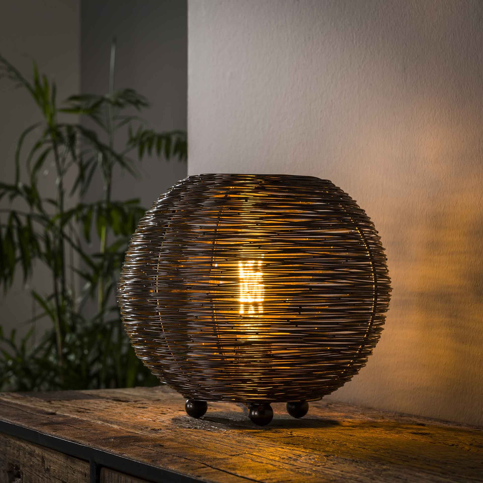 Tafellamp Ø30 Web zwart nikkel