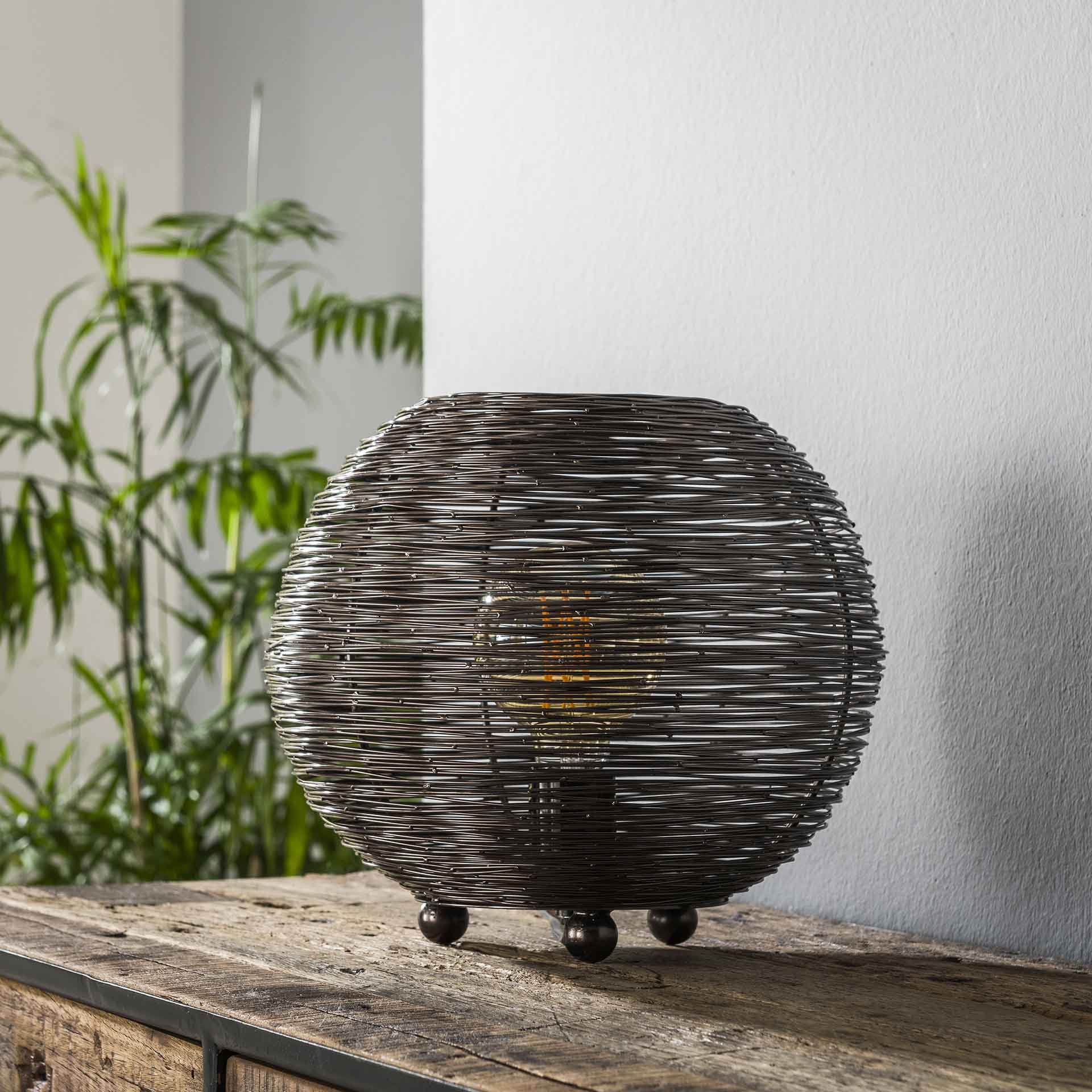 Tafellamp Ø30 Web zwart nikkel