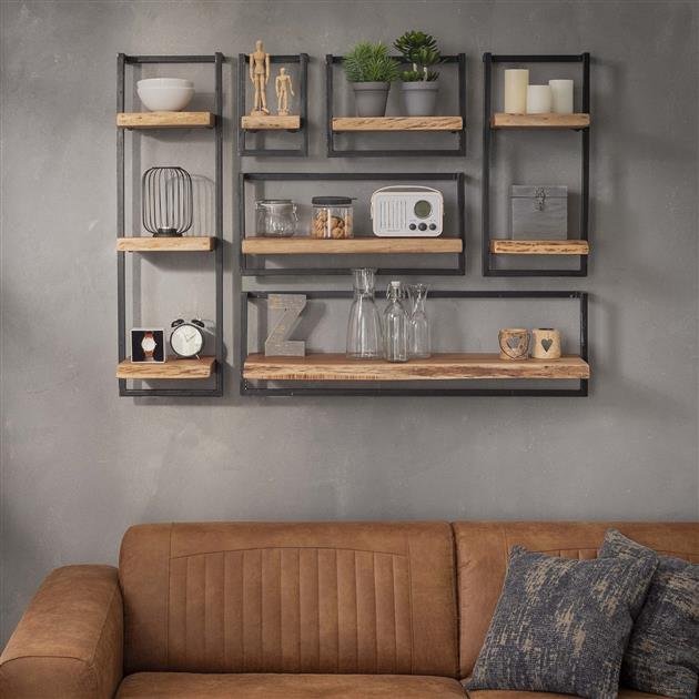 Wandplank edge 40cm / Massief acacia naturel