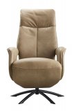 Draai-/Relaxfauteuil Balfour HR-schuim zitting elektrisch verstelbaar cognac