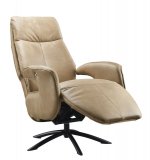 Draai-/Relaxfauteuil Balfour HR-schuim zitting elektrisch verstelbaar cognac
