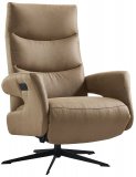 Relaxfauteuil Nortwood HR-schuim zitting elektrisch verstelbaar cognac