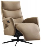 Relaxfauteuil Nortwood HR-schuim zitting elektrisch verstelbaar cognac