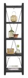 Boekenkast Newhaven 200 x 55 zwart