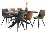 Eettafel Newhaven 200 x 100 zwart