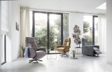 Draai-/Relaxfauteuil Balfour HR-schuim zitting elektrisch verstelbaar cognac