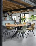 Eettafel Romaro 200 x 100 teak mix rough