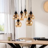 Hanglamp Lungo amber glas, 46x120 cm