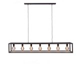 Hanglamp Tiamo zwart staal, 162x25x160 cm