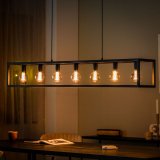 Hanglamp Tiamo zwart staal, 162x25x160 cm