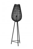 Vloerlamp Grove mat zwart, ø37x145 cm