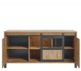 Dressoir Alva 90 x 179 orange teak