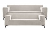 3 + 2,5 zitsbank Terzo HR-schuim zitting light grey