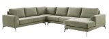 Hoekbank Flandria pocketvering i.c.m. visco-schuim zitting groen