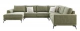 Hoekbank Flandria pocketvering i.c.m. visco-schuim groen