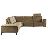 Hoekbank Leany HR schuim i.c.m. Visco schuim Brandy