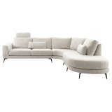 Hoekbank Flandria HR i.c.m. Visco schuim, Bisque