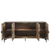 Dressoir 180 cm Nocona mangohout donkerbruin