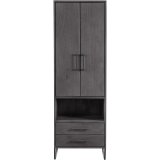 Boekenkast Piastra in zwart mangohout 195cm