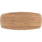 Eettafel Romaro deens ovaal 220 x 100 teak mix rough