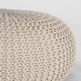 Poef Knitted naturel, 70 cm