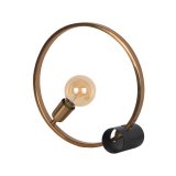 Tafellamp Ring goud en zwart metaal, 38x12x38 cm