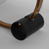 Tafellamp Ring goud en zwart metaal, 38x12x38 cm