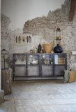 Dressoir Carpino 90 x 180 metaal/glas