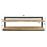 TV-meubel Edge Acacia Naturel