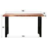 Bartafel Boomstam 150 x 50 Acacia naturel