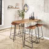 Bartafel edge 130 / Massief acacia naturel