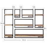 Wandplank edge 40cm / Massief acacia naturel