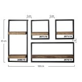 Wandplank edge 65cm / Massief acacia naturel