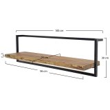 Wandplank edge 100cm / Massief acacia naturel
