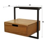 Nachtkastje Air Solid Massief acacia naturel