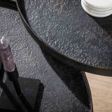 Salontafel set/2 rond Metallic Grijs