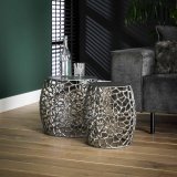 Bijzettafel set/20 Maze zwart nikkel