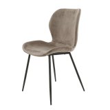 Stoel ronde buis Champagne velours