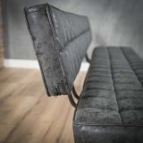 Eetkamerbank wax 180 cm zwart