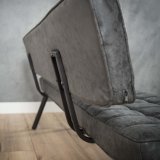Eetkamerbank wax 180 cm zwart