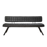 Eetkamerbank wax 180 cm zwart