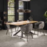 Eetkamertafel visgraat 200 x 100 naturel
