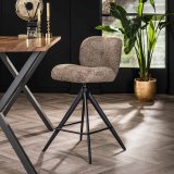 Barstoel comfort draaibaar Boucle taupe
