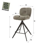 Barstoel comfort draaibaar Boucle taupe